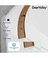 DeerValley Smart Bidet Elongated Toilet, Foot Kick Flush, Heated Seat, Instant Warm Water Wash, Advanced