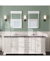 DeerValley 24'' W x 35'' H Anti-Fog Led Bathroom Mirror With Smart Dimmable And Time Mode Control Wall Mounted Vanity Mirror