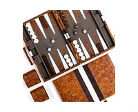 ropoda Backgammon Board Game Set (15 Inches) for Adults and Kids - Classic Board Strategy Game