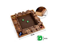 ropoda Inches 4-Way Shut The Box Dice Board Game (2-4 Players) for Kids & Adults