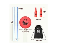 ropoda Outdoor Games - Flying Disc Game Set, Fun Bottle Drop Yard Games