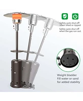 Costway 50000 Btu Propane Patio Heater Standing Lp Gas Steel W/ Wheels