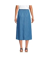 Lands' End Women's Tencel Fiber Flowy Midi Skirt