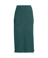 Lands' End Women's Crinkle Midi Skirt