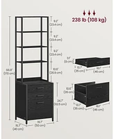 Slickblue File Cabinet with Height-Adjustable Shelves, Home Office Filing Storage Solution