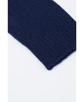 Jennie Liu 100% Cashmere Knitted Gloves(Black, One Size)