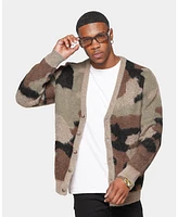 Xxiii Men's Camo Mohair Cardigan