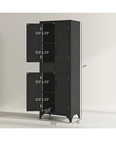 Homcom 67" Kitchen Pantry Storage Cabinet with Doors and Shelves