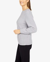 Alfred Dunner Women's Classic Chenille Pullover Sweater