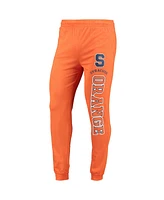 Concepts Sport Men's Orange/Heather Charcoal Syracuse Orange Meter Long Sleeve Hoodie T-Shirt Jogger Pajama Set