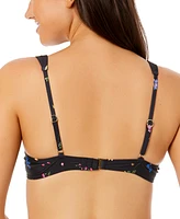 Salt + Cove Juniors' Floral-Print Scoop-Neck Bralette Bikini, Exclusively at Macy's