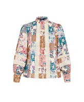 City Chic Plus Whimsical Print Shirt