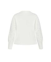 City Chic Plus Size Pearl Gate Sweater