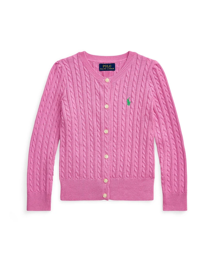 Polo Ralph Lauren Toddler and Little Girls Mini-Cable Cotton Cardigan