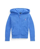 Polo Ralph Lauren Toddler and Little Girls Mini-Cable Cotton Full-Zip Hoodie