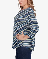 Ruby Rd. Plus Pebble Stripe Knit Top