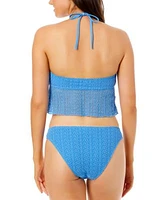 Salt Cove Juniors Crochet Ruffle Trim Midkini Hipster Bikini Bottoms Exclusively At Macys