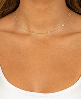 By Adina Eden Gold Plated Diamond By Yard Choker Necklace