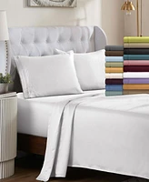 Superior Egyptian Cotton 650 Thread Count Solid Deep Pocket Sheet Set, Olympic Queen