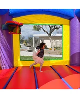 Hero Kiddo HeroKiddo Jelly Bean Castle Commercial Grade Inflatable Bounce House with Dual Lane Water Slide Combo (No Blower Included)