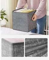 Slickblue Set of 6 Storage Cubes, 13-Inch Non-Woven Fabric Bins with Double Handles for Organization