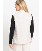 Olsen Women's 2-in-1 Reversible Quilted Vest