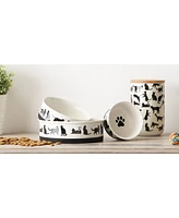 Bone Dry Cat's Meow Pet Bowl Set/2