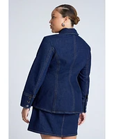 Eloquii Plus Laced Denim Jacket