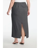 Eloquii Plus Maxi Skirt With Buttons