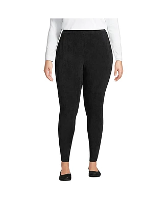 Lands' End Plus Sport Knit High Rise Corduroy Leggings