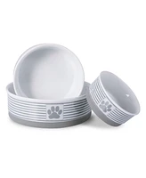 Bone Dry Paw Patch Stripe Single Pet Bowl