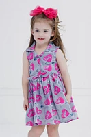 Barbie Toddler Girls Chambray Dress