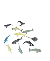 Wild Republic Polybag Mini Whale Shark Figurines, 12 Pieces