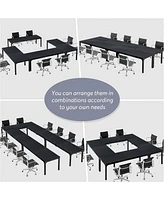 Tribesigns 78.74-Inch Conference Table Set of 6, 19FT Room Table, Large Rectangle Meeting Seminar for 16-22 Person, Long Business