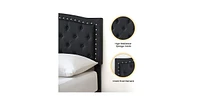 gaomon Queen Bed Frame with Adjustable Headboard, Platform Bed Frame