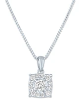 Forever Grown Diamonds 2-Pc. Set Lab Grown Diamond Pendant Necklace & Matching Stud Earrings (1 ct. t.w.) in Sterling Silver