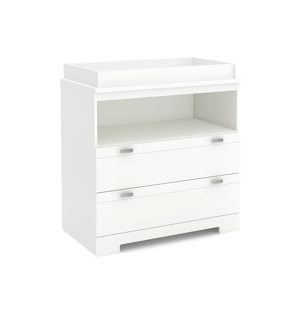 Slickblue Modern Nursery Baby Changing Table with 2 Drawers for Storage Practical and Stylish