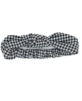 Baby Mode Girls Houndstooth Ponte Bell Pant, Bodysuit and Headband, 3-Piece Set