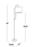 Lumisource Leslie 63" Art Deco Standard Floor Lamp