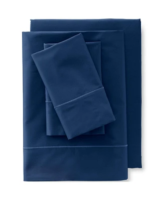 Lands' End 400 Thread Count Premium Supima Cotton No Iron Sateen Bed Sheet Set