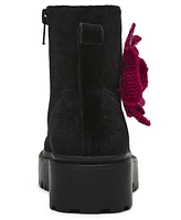 Betsey Johnson Little and Big Girls Piper Velvet Lugsole Boot