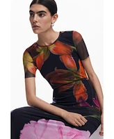 Desigual Women's Tulle flower dress