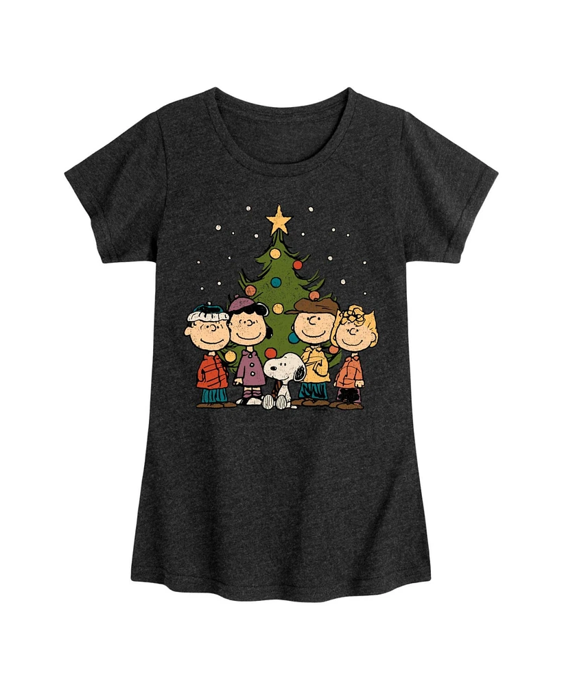 Peanuts Big Girls Snoopy Holidays Graphic Short Sleeve Tee