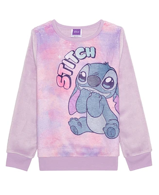 Disney Big Girls Stitch Long Sleeve Sweatshirt