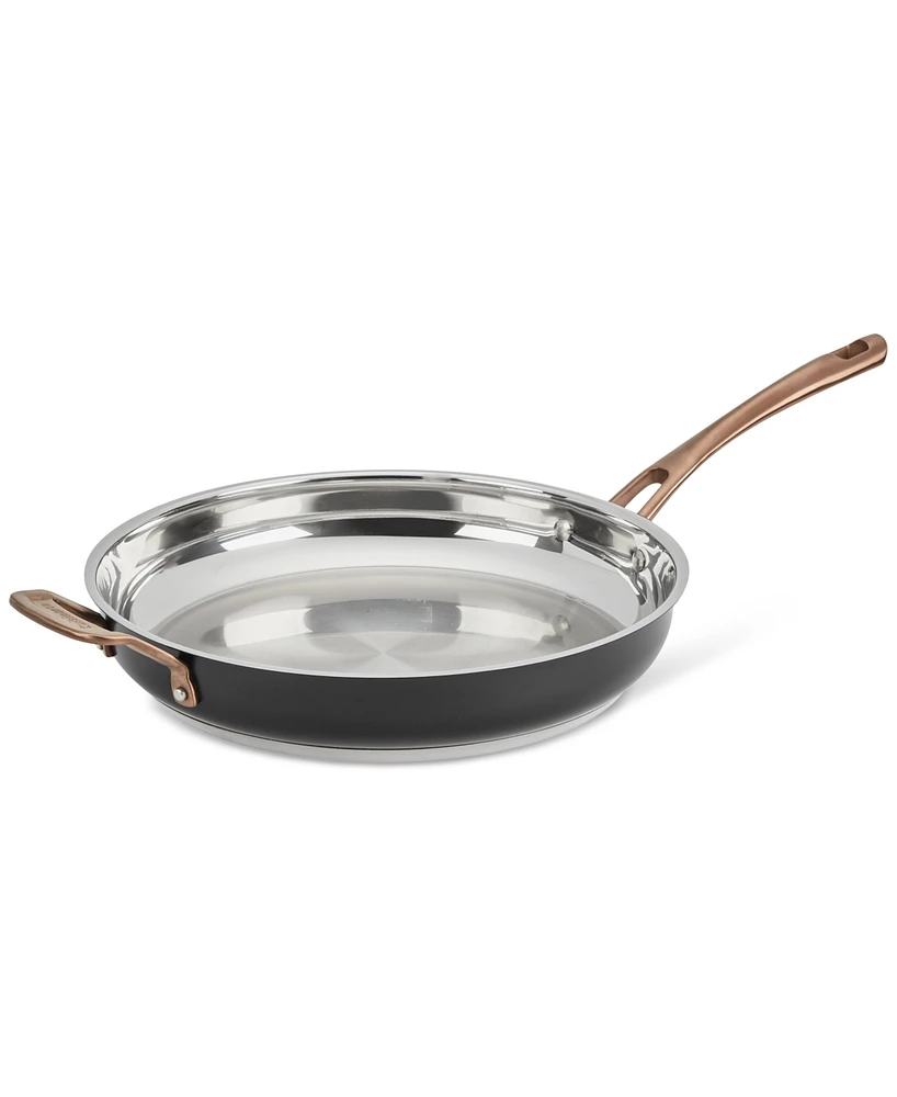 Cuisinart Matte Black Elegance Stainless Steel 12" Skillet