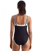 Mimi Flamingo Women's Drift Two-Tone One-Piece Swimsuit