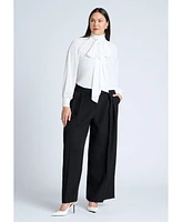 Eloquii Plus Dramatic Neck-Tie Blouse