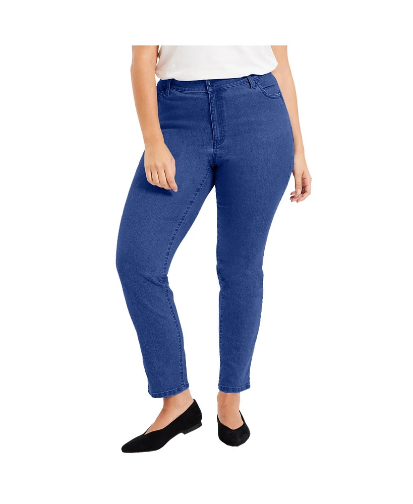 June + Vie Plus Curvie Fit Straight-Leg Jeans