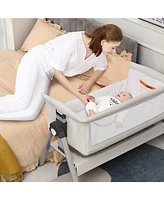 Gouun Portable Bedside Bassinet - Adjustable Height & Angle