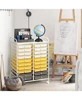 Costway Drawer Rolling Storage Cart Tools Scrapbook Paper Office School Organizer